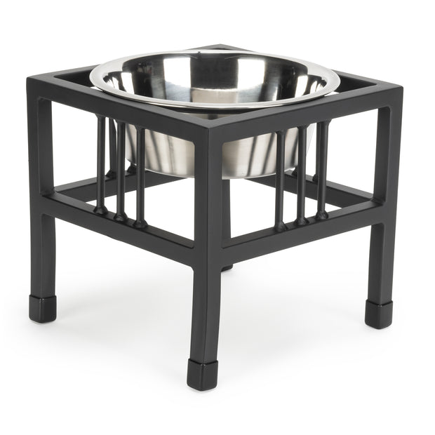 Pets Stop Slate Stainless Steel Double Bowl Diner Elevated Dog Feeder –  Fetch