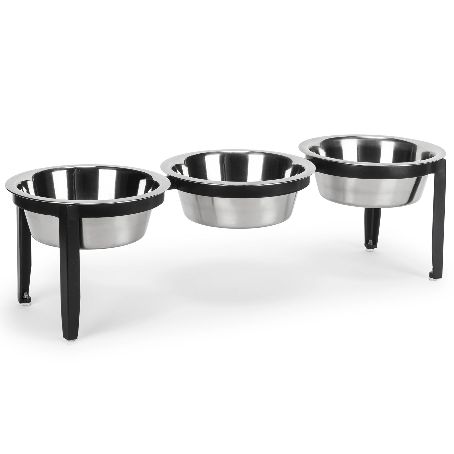 Single Elevated Dog Bowl Stand Set. S - XL Modern Raised Dog Food and Best  Water Bowl Stands, w/ Stainless Steel Bowls. Small, Large