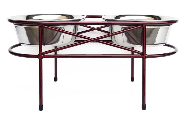 Steel Elevated Dining Station Cherry Finish – OfficialDogHouse