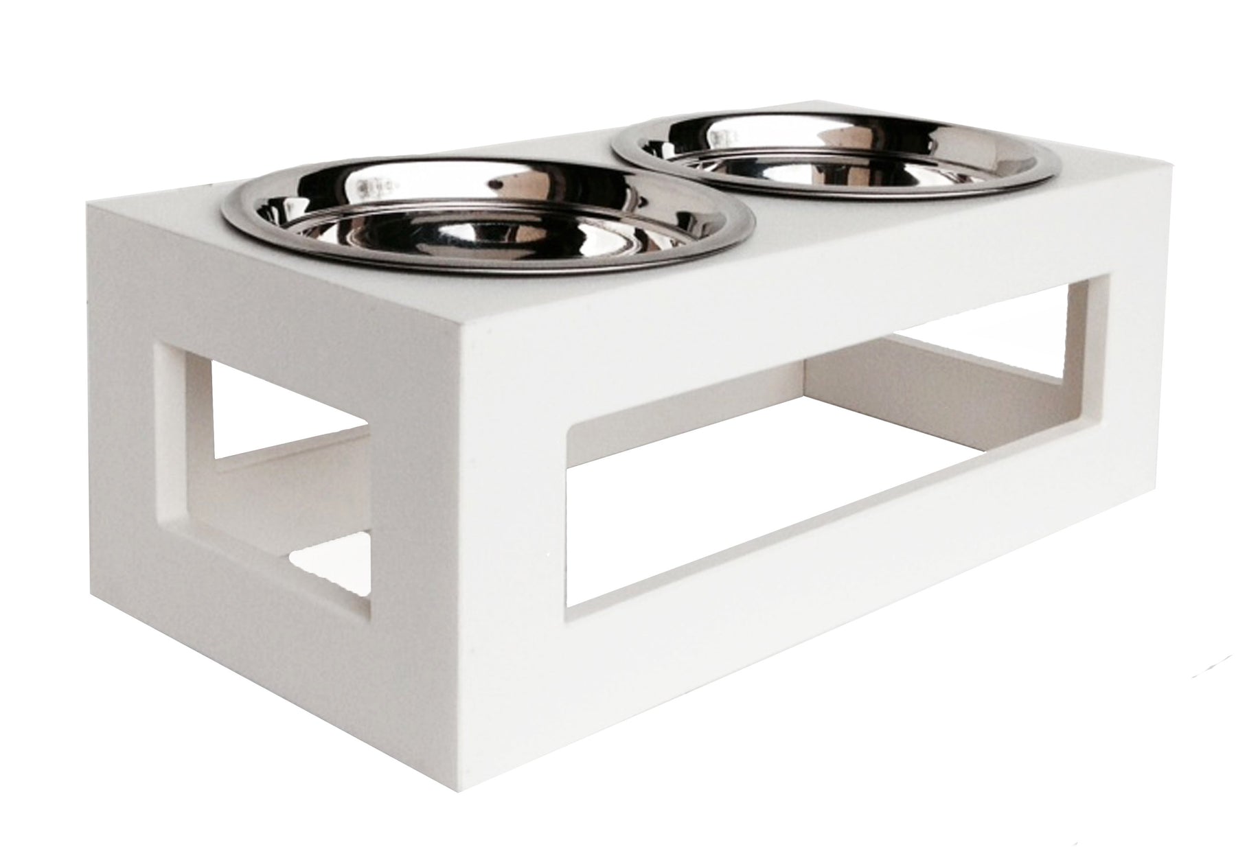 Modern Elevated Dog Bowls for Small Dogs, Raised Food and Water Bowl Stand  Sets 3 - 7, Best Elevated Feeder Stainless Steel