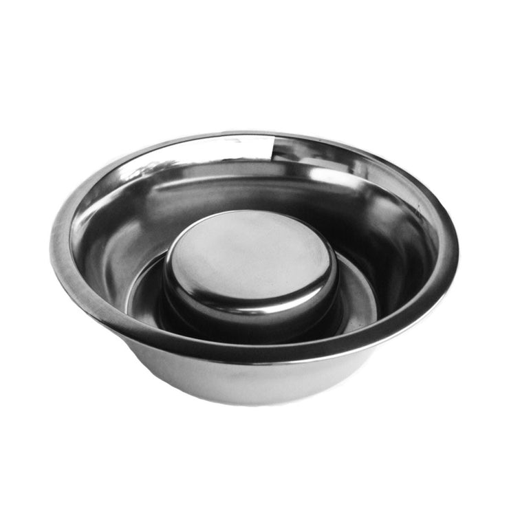Slow Feed Dog Bowl with Rubber Ring